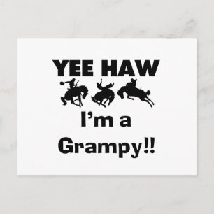 Yee Haw Ik ben een Grampy T-shirts en geschenken Briefkaart