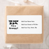 Yee Haw Ik ben een Grampy T-shirts en geschenken Etiket (Insitu)