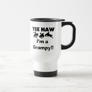 Yee Haw Ik ben een Grampy T-shirts en geschenken Reisbeker