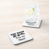 Yee Haw Ik ben een Opa T-shirts en geschenken Bier Onderzetter (Rechterzijde)