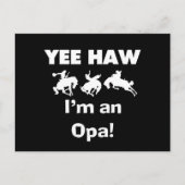 Yee Haw Ik ben een Opa T-shirts en geschenken Briefkaart (Voorkant)