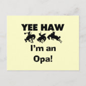 Yee Haw Ik ben een Opa T-shirts en geschenken Briefkaart (Voorkant)
