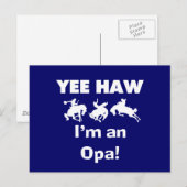 Yee Haw Ik ben een Opa T-shirts en geschenken Briefkaart (Voorkant / Achterkant)