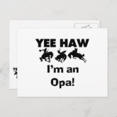 Yee Haw Ik ben een Opa T-shirts en geschenken Briefkaart (Voorkant / Achterkant)