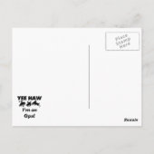 Yee Haw Ik ben een Opa T-shirts en geschenken Briefkaart (Achterkant)