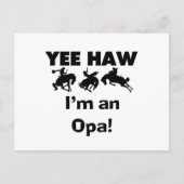 Yee Haw Ik ben een Opa T-shirts en geschenken Briefkaart (Voorkant)