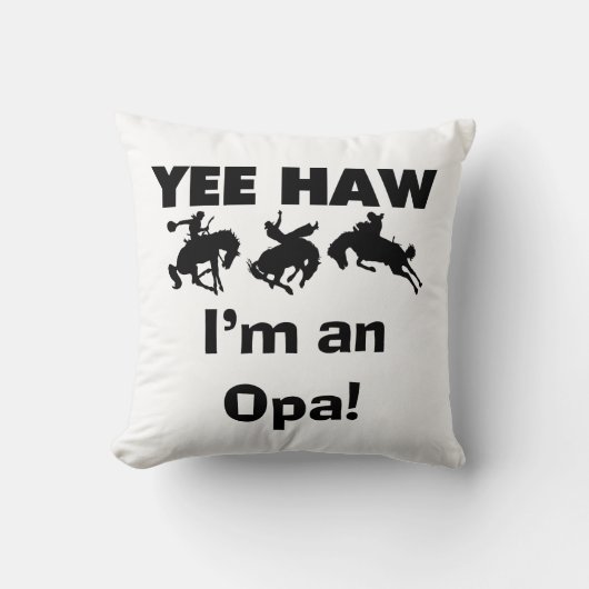 Yee Haw Ik ben een Opa T-shirts en geschenken Kussen (Voorkant)