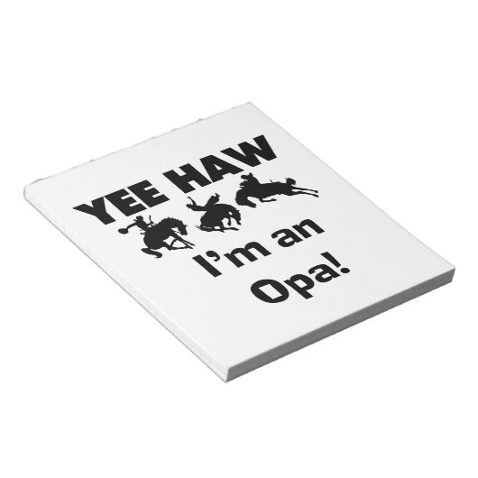 Yee Haw Ik ben een Opa T-shirts en geschenken Notitieblok (Schuin)