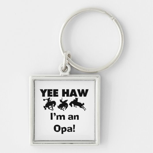 Yee Haw Ik ben een Opa T-shirts en geschenken Sleutelhanger (Voorkant)