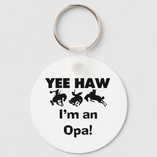 Yee Haw Ik ben een Opa T-shirts en geschenken Sleutelhanger (Voorkant)