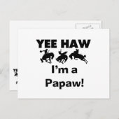 Yee Haw Ik ben een Papaw T-shirts en geschenken Briefkaart (Voorkant / Achterkant)