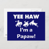Yee Haw Ik ben een Papaw T-shirts en geschenken Briefkaart (Voorkant / Achterkant)