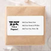 Yee Haw Ik ben een Papaw T-shirts en geschenken Etiket (Insitu)