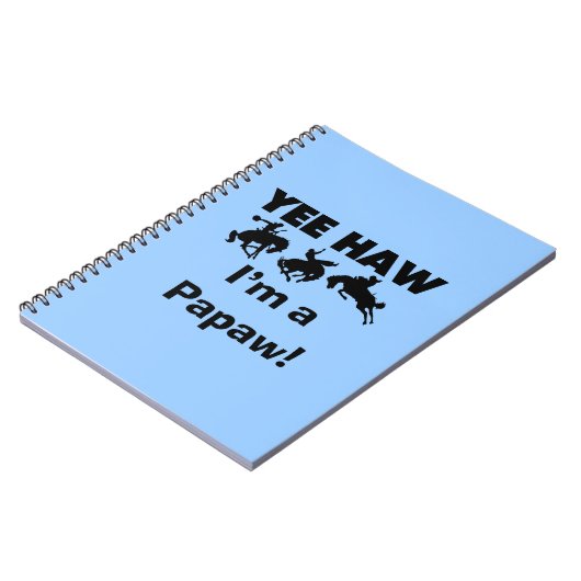 Yee Haw Ik ben een Papaw T-shirts en geschenken Notitieboek (Linkerzijde)