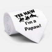 Yee Haw Ik ben een Papaw T-shirts en geschenken Stropdas (Opgerold)