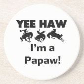 Yee Haw Ik ben een Papaw T-shirts en geschenken Zandsteen Onderzetter (Voorkant)