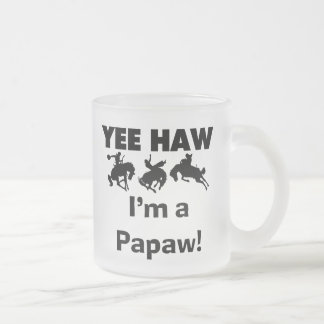 Yee Haw Ik ben een Papaw Tshirts en geschenken Matglas Koffiemok