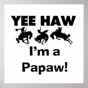 Yee Haw Ik ben een Papaw Tshirts en geschenken Poster