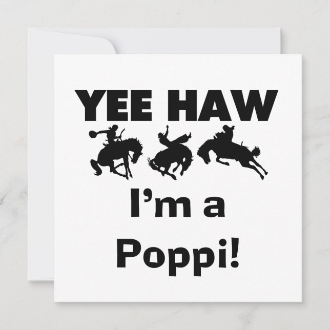 Yee Haw Ik ben een Poppi T-shirts en geschenken (Voorkant)
