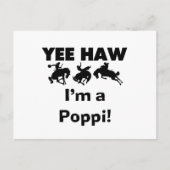 Yee Haw Ik ben een Poppi T-shirts en geschenken Briefkaart (Voorkant)