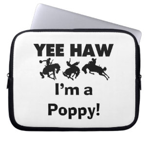 Yee Haw Ik ben een Poppy T-shirts en geschenken Laptop Sleeve