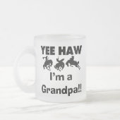 Yee Haw Ik ben opa T-shirts en cadeautjes Matglas Koffiemok (Links)