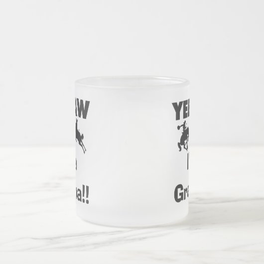 Yee Haw Ik ben opa T-shirts en cadeautjes Matglas Koffiemok (Center)