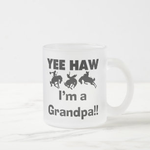Yee Haw Ik ben opa T-shirts en cadeautjes Matglas Koffiemok