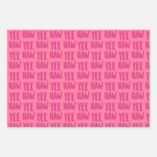 Yee Haw Inpakpapier, Country Glam Gift Wrap Inpakpapier Vel (Voorkant 2)