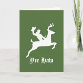 Yee Haw Kerstmis Feestdagen Kaart (Voorkant)