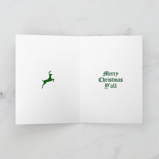 Yee Haw Kerstmis Feestdagen Kaart (Binnen)