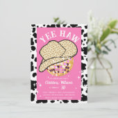 Yee Haw Pink Cowgirl Disco Rodeo 30e verjaardag Kaart (Staand voorkant)