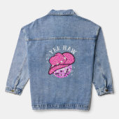 Yee Haw Roze Paarse Cowgirl Disco Rodeo Denim Jacket (Achterkant)