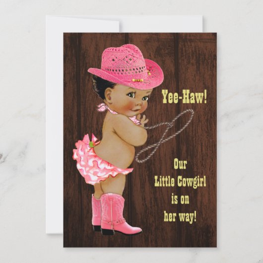Yee-Haw! Rustisch Baby shower Kaart (Voorkant)