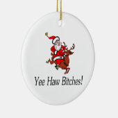 Yee Haw Santa Keramisch Ornament (Rechts)