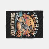 Yee Haw Summerween Cowboy Skeleton Western Hallowe Fleece Deken (Voorkant (Horizontaal))