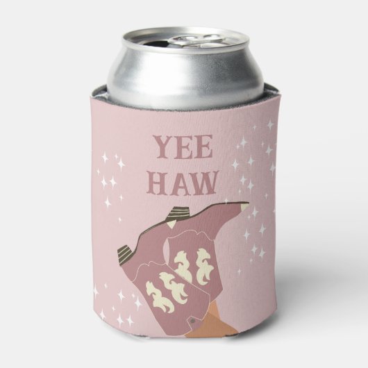 Yee Haw Western Rodeo Cowboy Boots Blush Roze Blikjeskoeler (Blikje Voorkant)