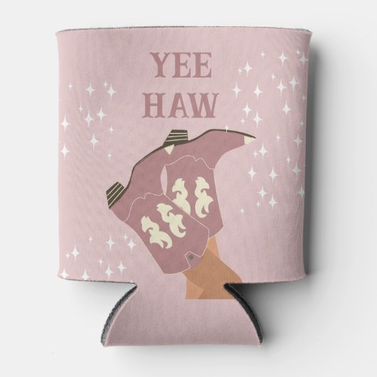 Yee Haw Western Rodeo Cowboy Boots Blush Roze Blikjeskoeler (Voorkant)