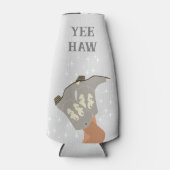 Yee Haw Western Rodeo Cowboy laarzen Grijs Flesjeskoeler (Voorkant)