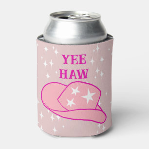 Yee Haw Western Rodeo Cowboy Pet Blush Roze Blikjeskoeler