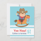 Yee Haw Westerne Cowboy kinderen Birthday Party Kaart (Voorkant)