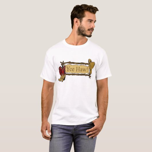 Yee Haw! Westerne T-Shirt (Voorkant volledig)