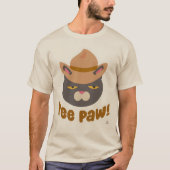 Yee Paw Schattige Cowboy Pet Country Cat Slogan T-shirt (Voorkant)
