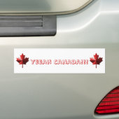 Yeeah Canada Flag Maple Leaf Bumpersticker (Op auto)