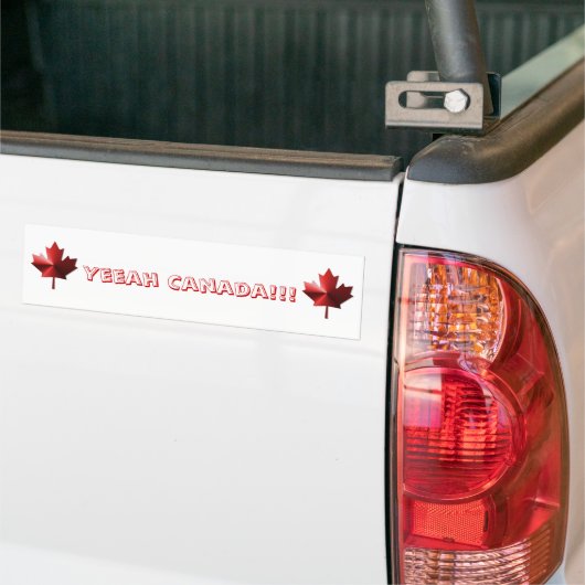 Yeeah Canada Flag Maple Leaf Bumpersticker (Op Truck)