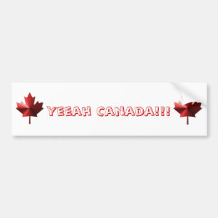 Yeeah Canada Flag Maple Leaf Bumpersticker