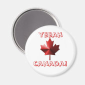 Yeeah Canada Flag Maple Leaf Magnet (Voorkant / Achterkant)
