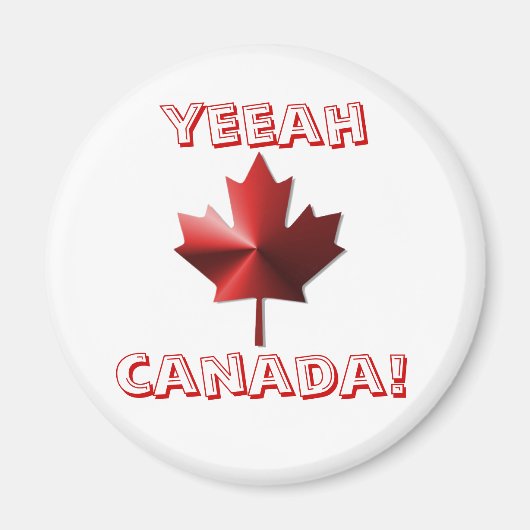 Yeeah Canada Flag Maple Leaf Magnet (Voorkant)
