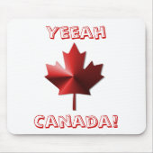Yeeah Canada Flag Maple Leaf Mousepad Muismat (Voorkant)