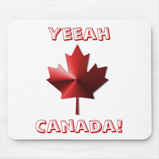 Yeeah Canada Flag Maple Leaf Mousepad Muismat (Voorkant)